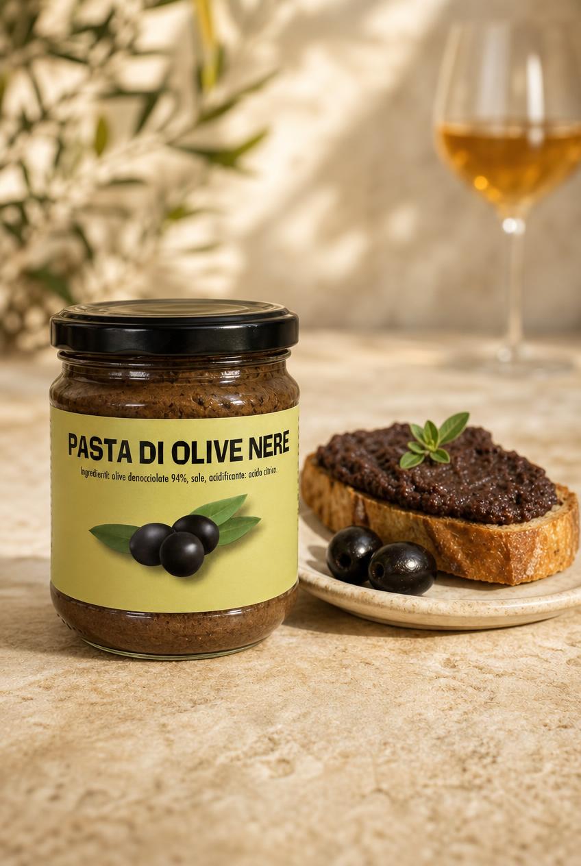 Pasta di Olive Nere – Aufstrich aus schwarzen Oliven